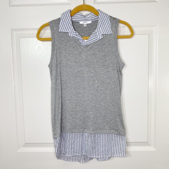 Drew Anthropologie Sleeveless Collared Top - Picture 1 of 7